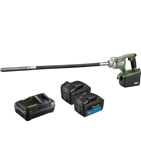 Durofix DXP 60V BLDC Concrete Vibrator, 32" Flex. Shaft, 2-Battery Kit RZ6008-28FP-P2 - main